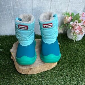 Hunter Kids Aqua and Turquoise Boots
